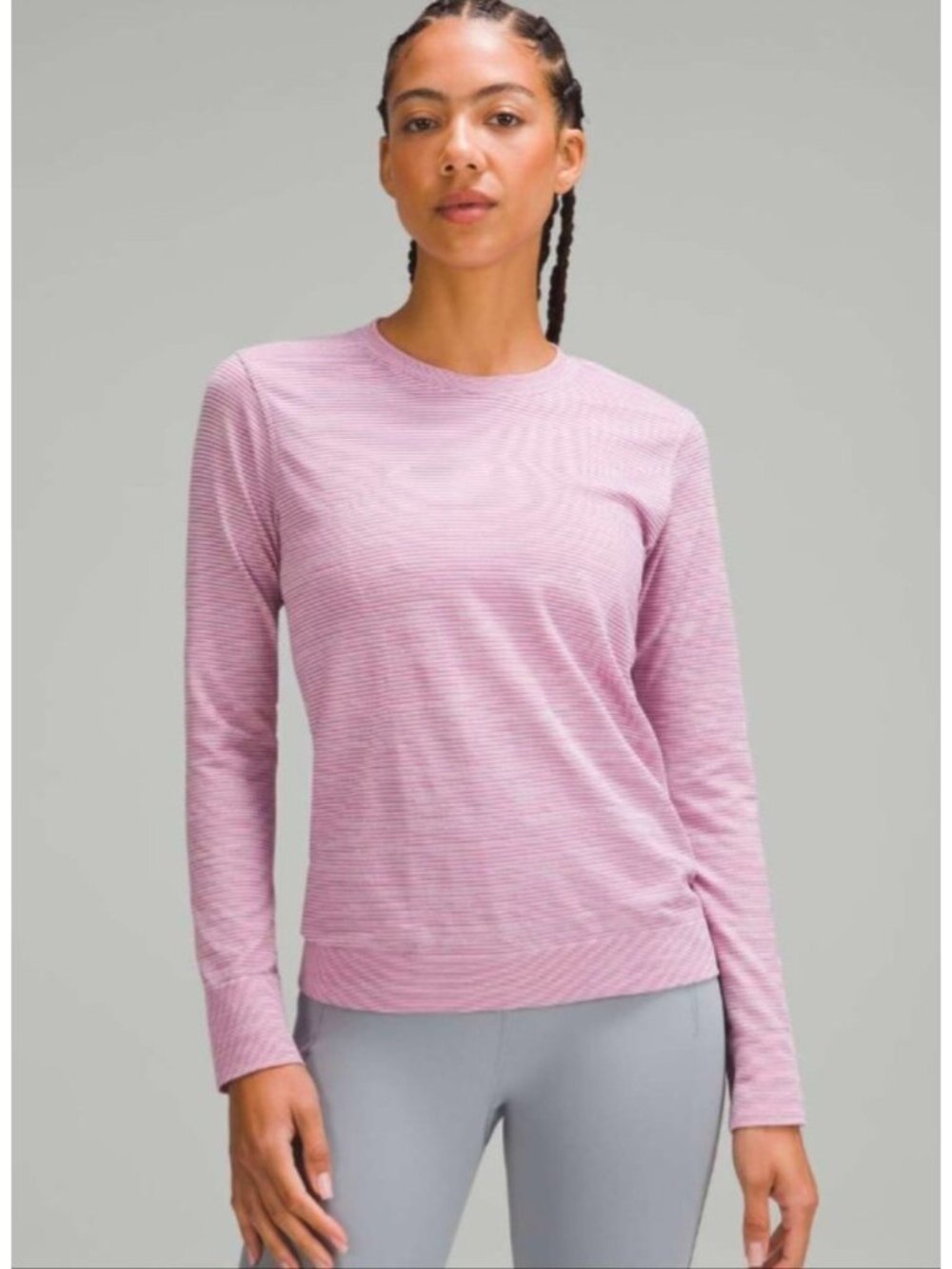 Lululemon  swiftly long sleeve chroma stripe